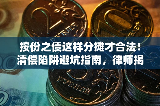 北京按份之债这样分摊才合法！清偿陷阱避坑指南，律师揭秘关键条款