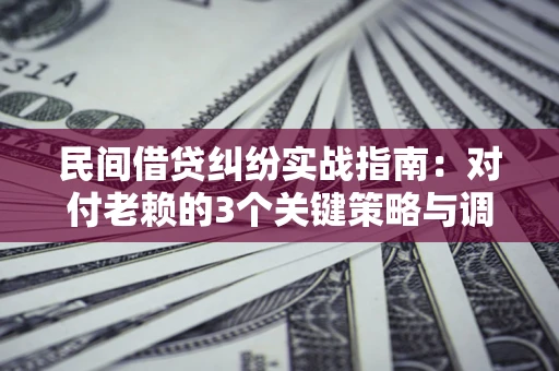 北京民间借贷纠纷实战指南：对付老赖的3个关键策略与调解盲区解析