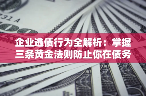 北京企业逃债行为全解析：掌握三条黄金法则防止你在债务乱局中“踩雷”