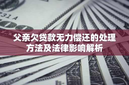北京父亲欠贷款无力偿还的处理方法及法律影响解析