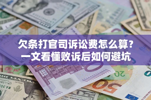 北京欠条打官司诉讼费怎么算？一文看懂败诉后如何避坑