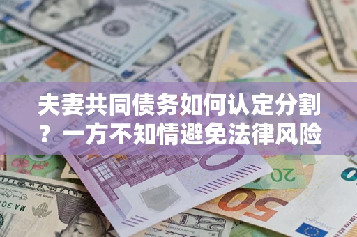 北京夫妻共同债务如何认定分割？一方不知情避免法律风险必看！